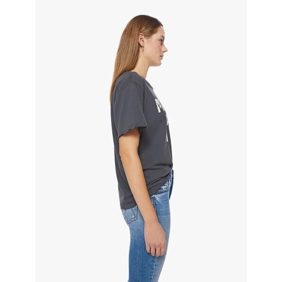 Mother The Rowdy Cotton Graphic Tee - S - Washed Black - Picture 5 of 5